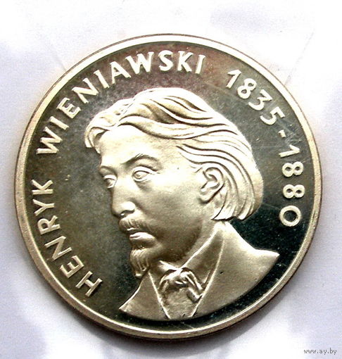 Польша 100 зл. Генрих Венявский.1979г. PROOF. Патина. 30000 шт.