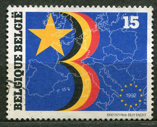 Европейский внутренний рынок. Бельгия. 1992. Полная серия 1 марка