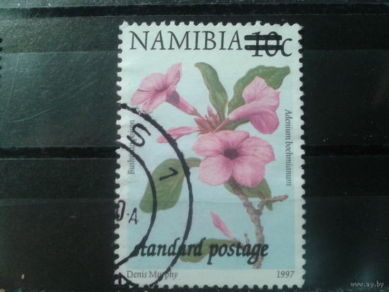 Намибия, 2002. Цветы, надпечатка