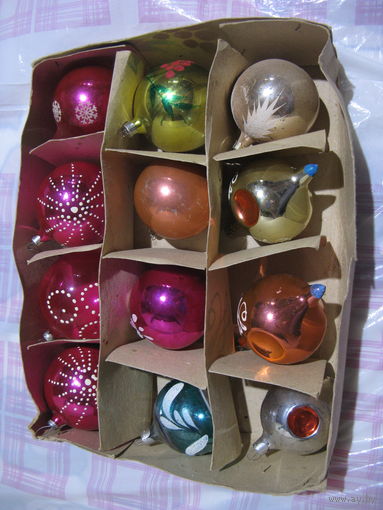 Набор ёлочных игрушек времён СССР ШАРЫ