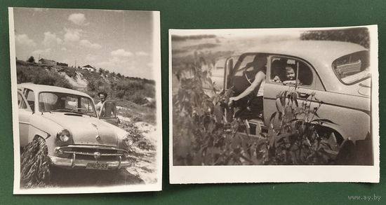 Два фото одного авто. 1960-е. 7х9.5 см. Цена за оба.