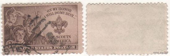 США 1950-06 804 Бойскауты в Америке 3c On My Honor ()k-044 (m17)