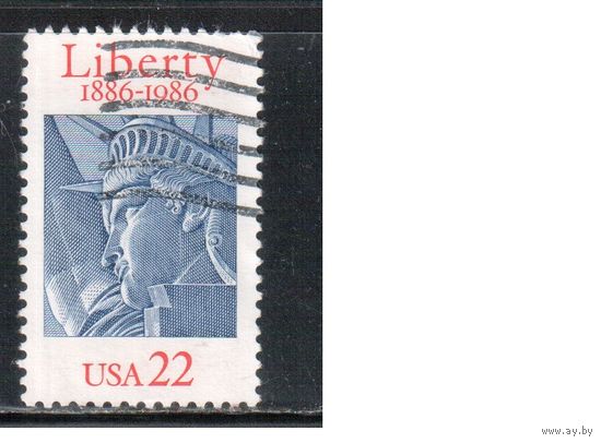 США-1986, (Мих.1841),  гаш. , Статуя Свободы(одиночка),