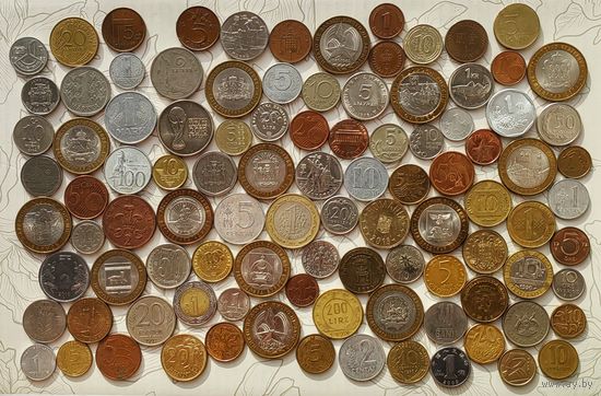 100 монет мира, без повторов. #1.
