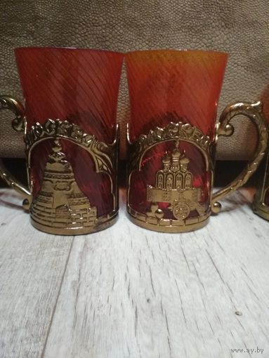 Подстаканники большой ,,Москва.Царь-пушка.Царь-колокол,,