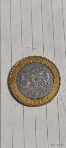 Доминиканская республика 5 песос 1997