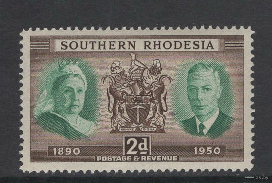 Южная Родезия 1950** Герб Британская династия монархов Королева Виктория Король Георг VI Mi#72