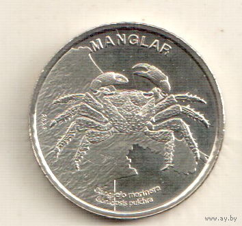 Коста-Рика 50 колон 2023 Фауна экосистемы - Мангровый лес. Мангровый краб-скакун