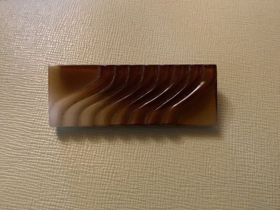 Брошь Глушеное стекло Чехословакия 50-е