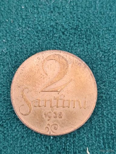 Латвия. 2 сантима 1932 года