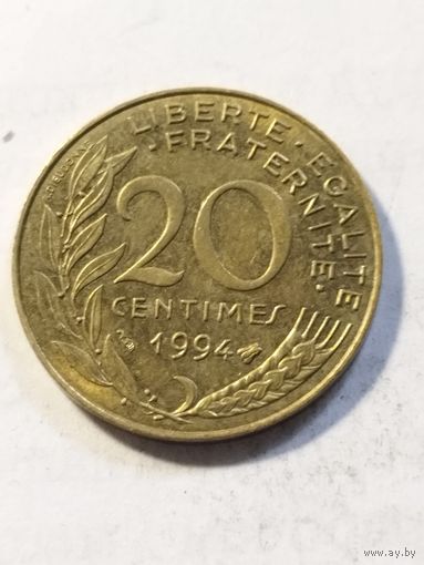 Франция 20 сантим 1994