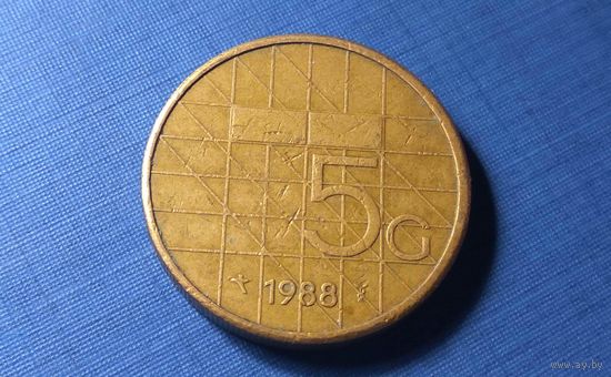 5 гульденов 1988. Нидерланды.