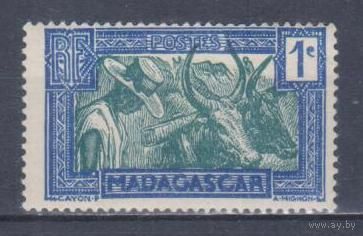 [1829] Французские колонии. Мадагаскар 1930. Работа в поле.Скот.1с. МН