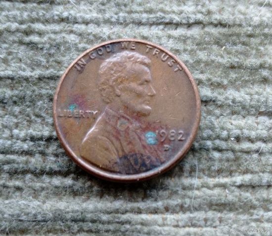 Werty71 США 1 цент 1982 D