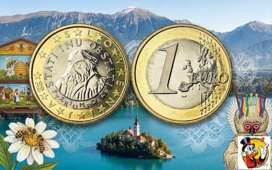 Словения 1 евро 2007 года, UNC. Сторгуй за свою цену, предложи обмен!