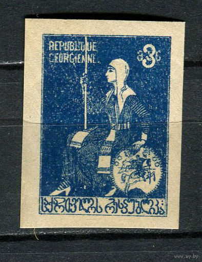 Грузия - 1919 - Царица Тамара 3R - [Mi.8B] - 1 марка. MNH, MLH.  (LOT GQ22)-T3P45