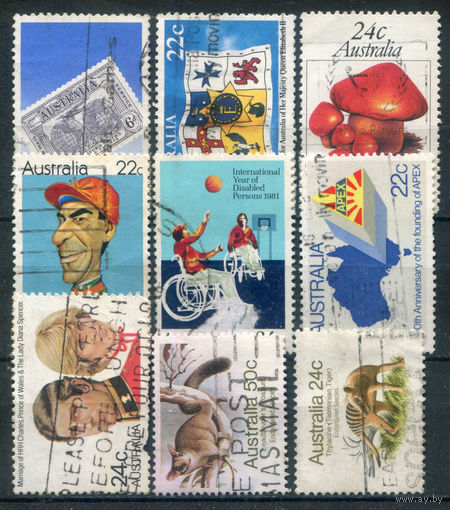 Австралия - 1981г. - марки года - 9 марок - гашёные. #3-WB-89-KS-3