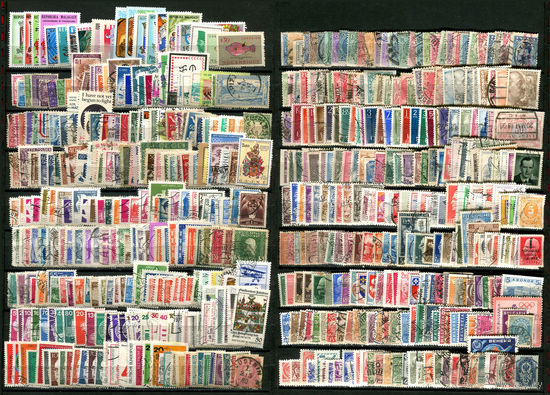 Марки разных стран - 530+ марок. Гашеные, MNH, MH.