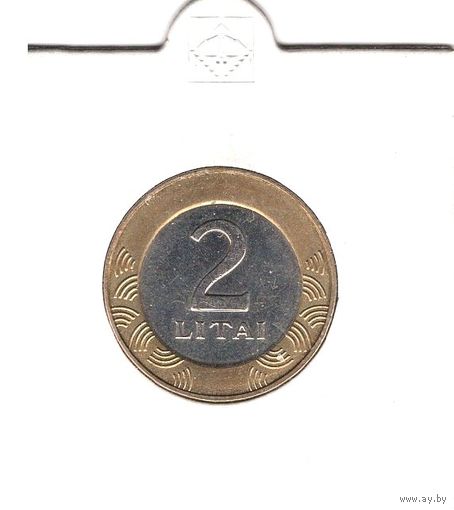 Литва 2 лита 2010 г. UNC С рубля