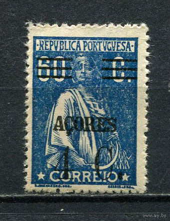 Португальские колонии - Азорские острова - 1929/1930 - Надпечатка нового номинала 4С на 60С - [Mi.308C] - 1 марка. MNH, MLH.  (Лот 67EA)-T2P23