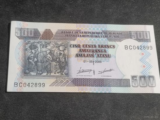 Бурунди 500 франков 2009 Unc
