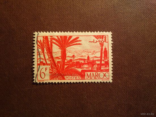 Французский протекторат Марокко 1947 г.Марракеш.Финиковые пальмы./07а/