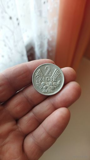 2 злотых 1974 г. Польша (состояние супер).