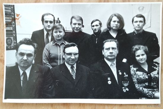 Фото сотрудников газеты "Чырвоная змена" 1973 г. 9х14 см.