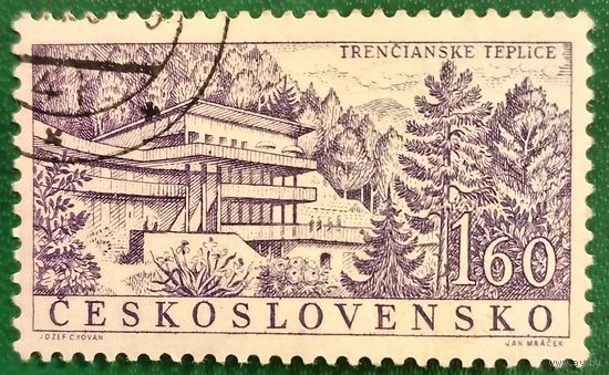 Чехословакия 25 июня 1958. Открытый бассейн Зелёная лягушка в городе Тренчьянске-Теплице