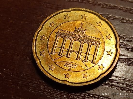 Германия 20 евроцентов 2017 А