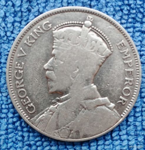 Монета полкроны Новая Зеландия 1933 года серебро
