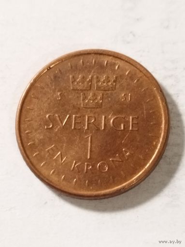 Швеция 1 крона 2016