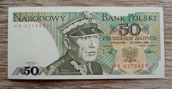 Werty71 Польша 50 Злотых 1988 UNC банкнота 1 1