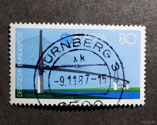 Марка Германия 1987 год Мост