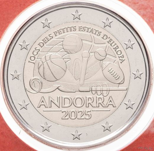 2 евро 2025 Андорра Игры малых государств Европы BU