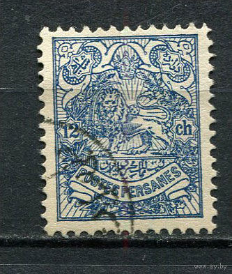Персия (Иран) - 1903/1904 - Герб 12CH - (есть тонкое место) - [Mi.190] - 1 марка. Гашеная.  (LOT Go33)-T3P45
