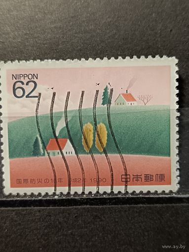 Япония 1990. Пейзаж, дома