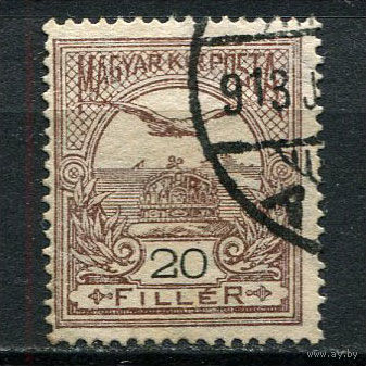 Венгрия - 1913 - Турул и Корона 20f - [Mi.117X] - 1 марка. Гашеная.  (Лот 35DP)