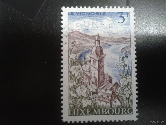 Люксембург 1967 река Мозель, ландшафт