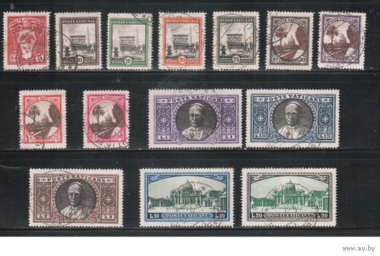 Ватикан-1933,(Мих.21-361)  гаш.  ,  Стандарт, Религия, Герб,  Пара Пий ХI, 14 марок