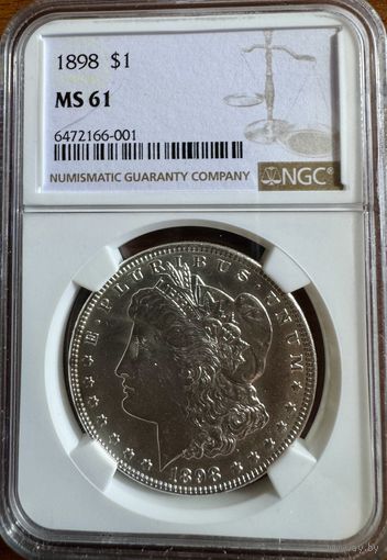 1 доллар США 1898 год MS61