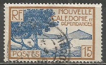 Новая Каледония. Бухта. Горный пейзаж. 1928г. Mi#141.
