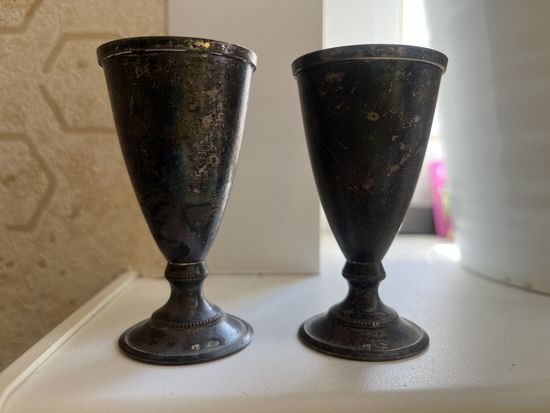 Стопка ( рюмка ) серебро 2 шт