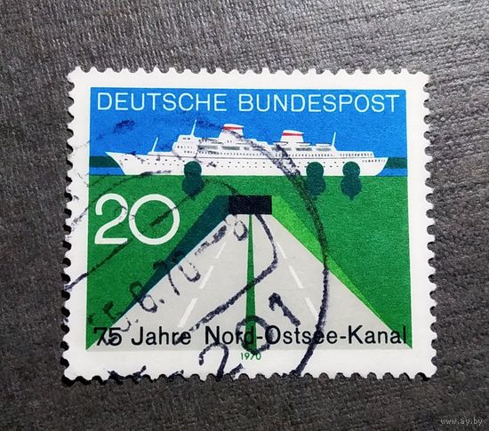 Марка Германия 1970 год 75 лет каналу