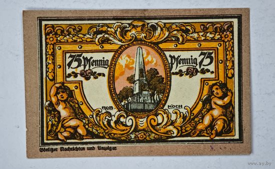 75  пфеннигов  Германия нотгельд