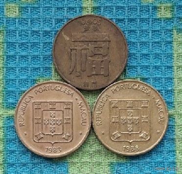Португалия колония Макао 10 авос 1988 года, UNC