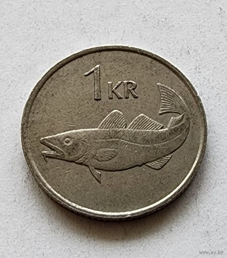 Исландия 1 крона, 1987