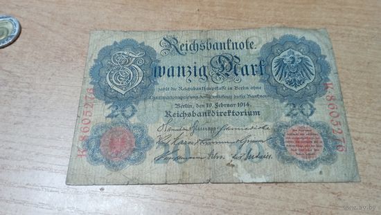 20 Марок 1914 года Германии *8605276
