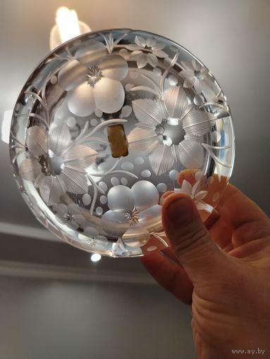 Все лоты с 1 Рубля. Шикарная толстостенная ПЕПЕЛЬНИЦА ГДР. Глас. GLAS.MADE IN GDR.