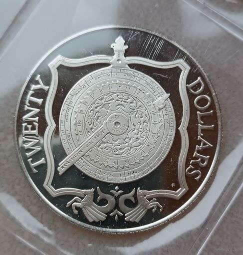 Британские Виргинские острова 20 долларов, 1985 .Сокровища затонувших кораблей - Ноктурлабиум